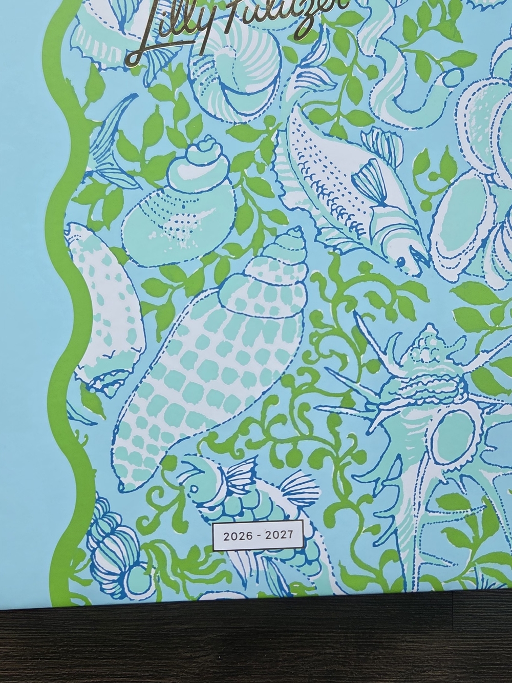 Lilly Pulitzer Blue & Green Seashell Jumbo Spiral Planner - Picture 2 of 3